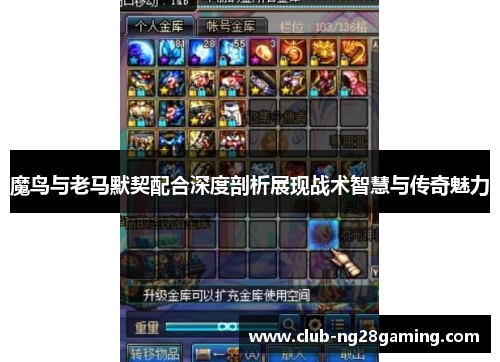 魔鸟与老马默契配合深度剖析展现战术智慧与传奇魅力